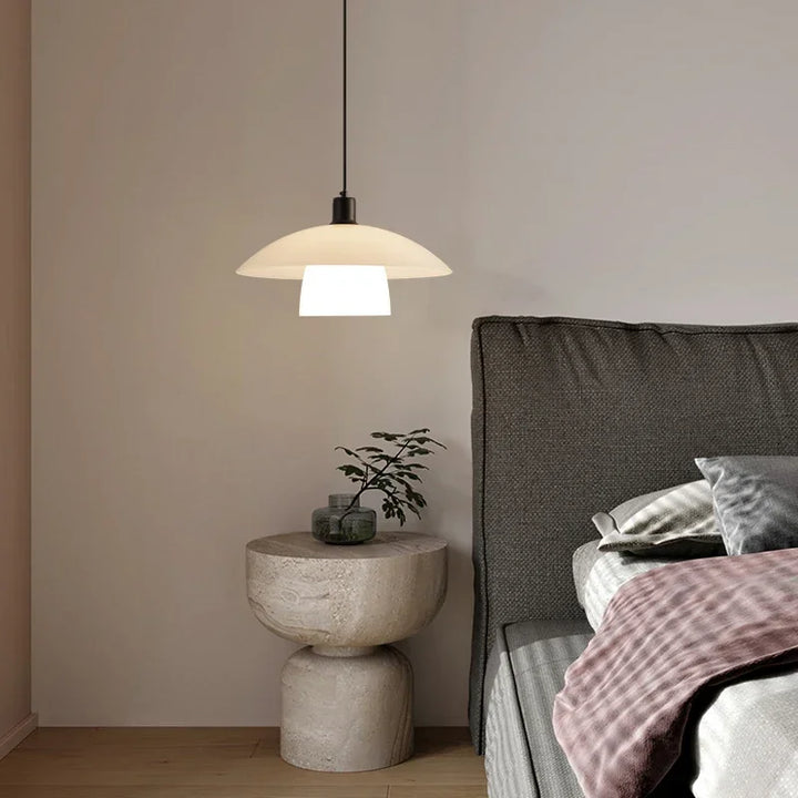 Modern Japanese Pendant Light Made of Glass – Minimalist Hanging Light for Dining Room and Kitchen | Stornfield