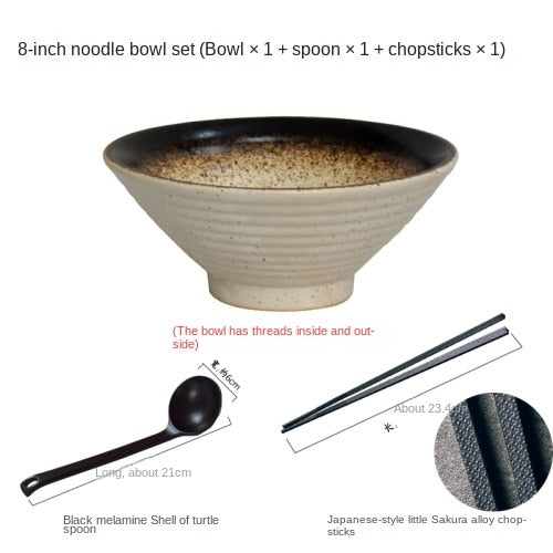Exquisite Japanese ceramic bowl set for ramen, soup and rice | Stornfield