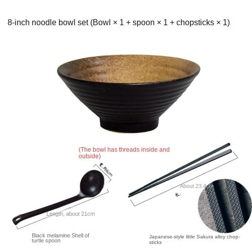 Exquisite Japanese ceramic bowl set for ramen, soup and rice | Stornfield