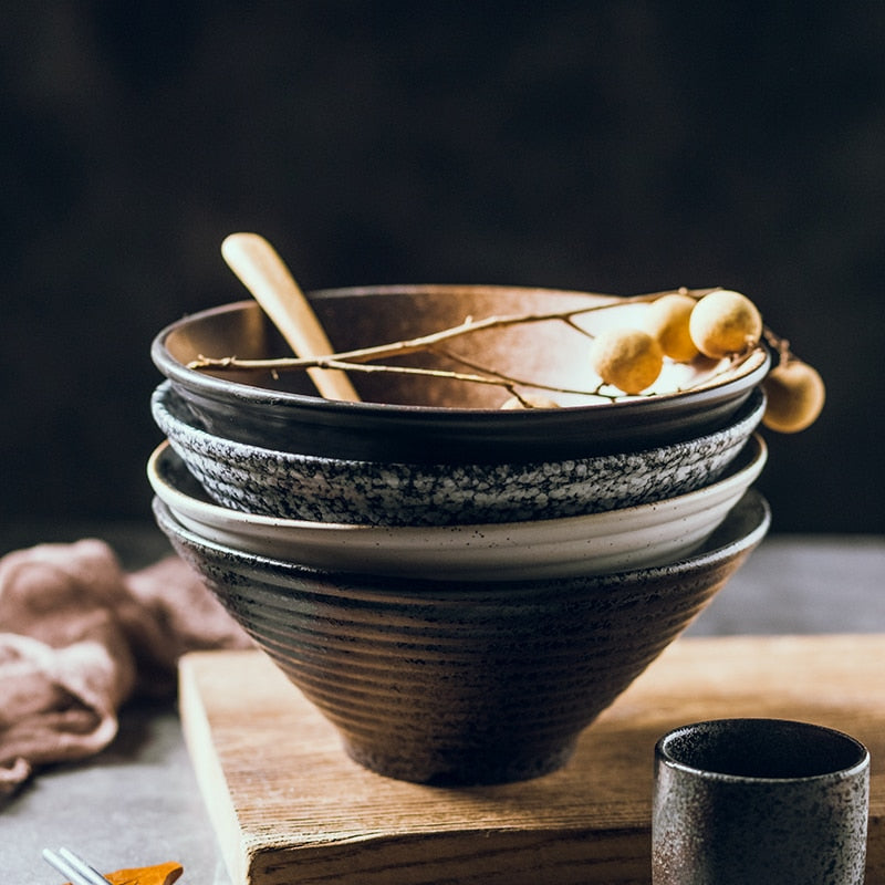 Exquisite Japanese ceramic bowl set for ramen, soup and rice | Stornfield