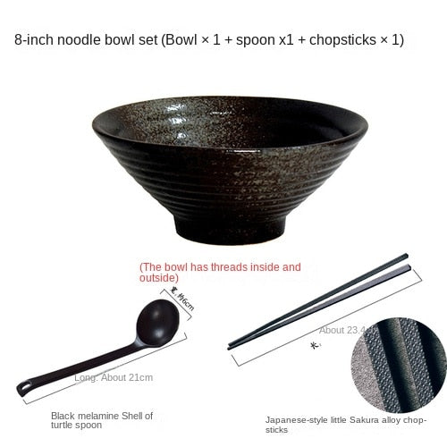 Exquisite Japanese ceramic bowl set for ramen, soup and rice | Stornfield