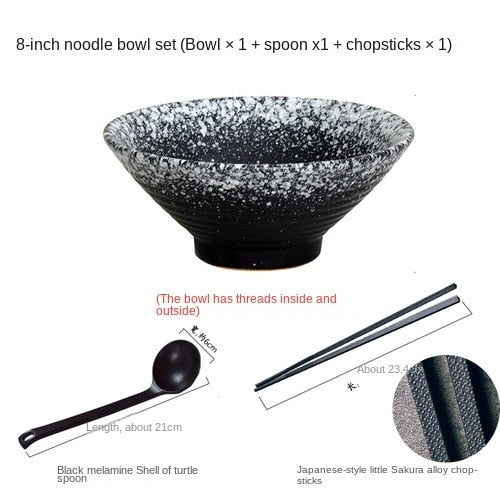Exquisite Japanese ceramic bowl set for ramen, soup and rice | Stornfield