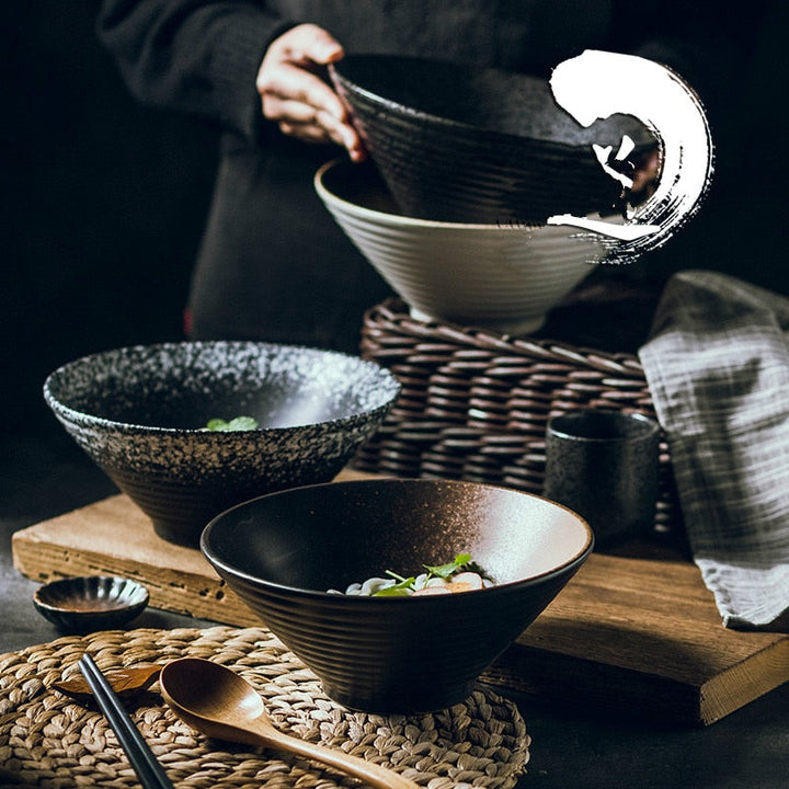 Exquisite Japanese ceramic bowl set for ramen, soup and rice | Stornfield