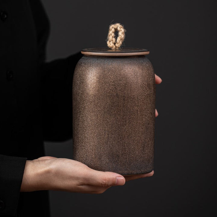 Stornfield | Japanese Ceramic Tea Caddies, Retro Stoneware, Airtight, Ceramic Gong-Fu, for Candy, Tea Ceremony Accessories