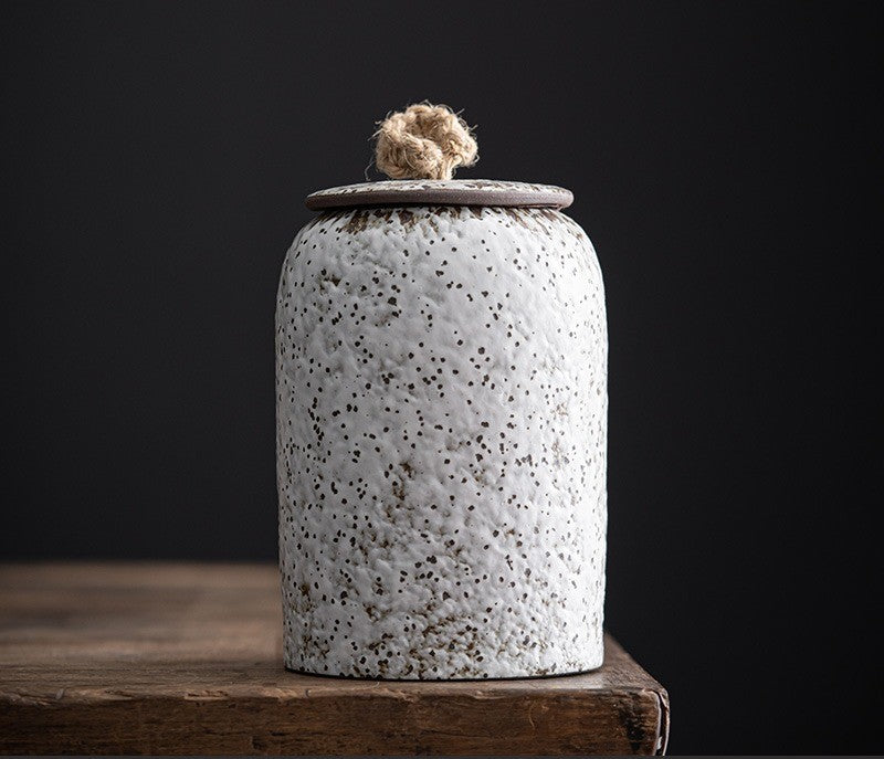 Stornfield | Japanese Ceramic Tea Caddies, Retro Stoneware, Airtight, Ceramic Gong-Fu, for Candy, Tea Ceremony Accessories