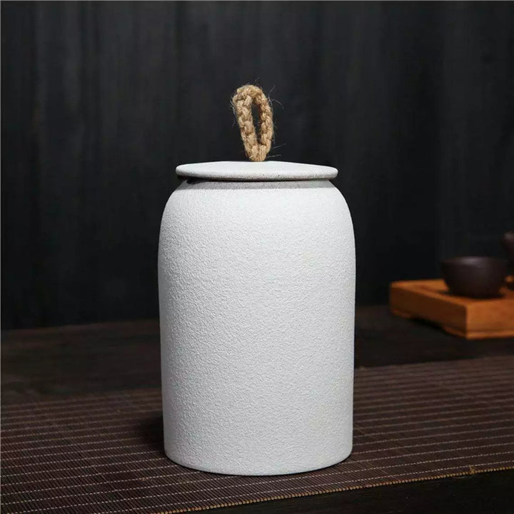 Stornfield | Japanese Ceramic Tea Caddies, Retro Stoneware, Airtight, Ceramic Gong-Fu, for Candy, Tea Ceremony Accessories