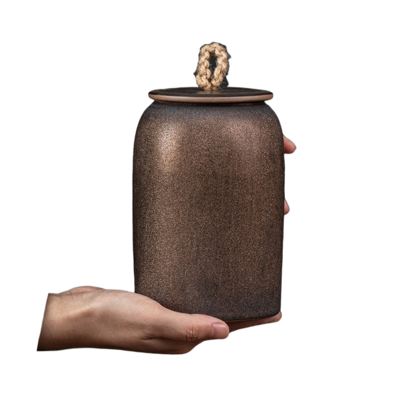 Stornfield | Japanese Ceramic Tea Caddies, Retro Stoneware, Airtight, Ceramic Gong-Fu, for Candy, Tea Ceremony Accessories
