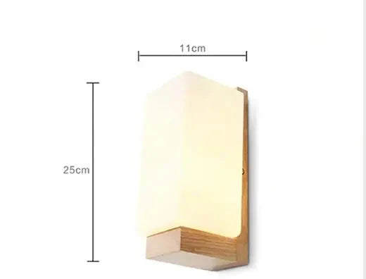 Japanese wall lamp made of wood for bedroom – Minimalist lamp with natural lighting | Stornfield