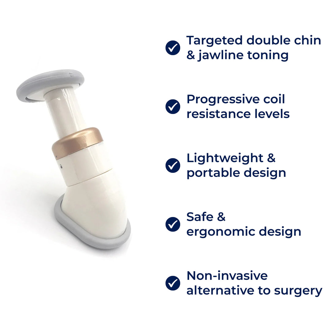 JawDefine | Double Chin Eliminator – Neck Reducer – Coil Resistance – Lightweight – Home Facial Exercise Bowl