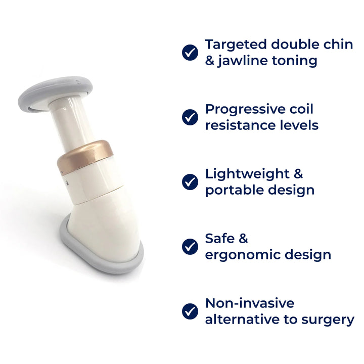 JawDefine | Double Chin Eliminator – Neck Reducer – Coil Resistance – Lightweight – Home Facial Exercise Bowl