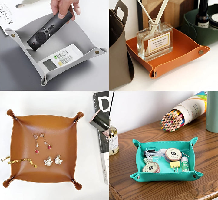 Stornfield | Boîte de rangement en cuir pour bac de collecte