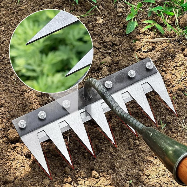 GardenTand Expert – Versatile Hand Rake made of Carbon Steel for Precision Work | Stornfield