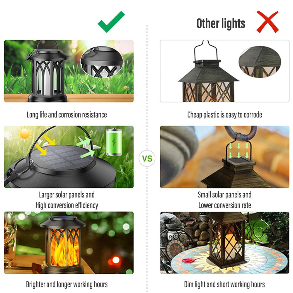 Stornfield | FlameGlow™ - Hanging Solar Flame Lantern (2 Pack)