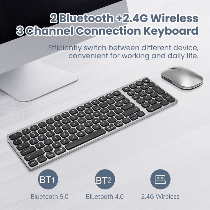 Stornfield | K4500 Wireless Bluetooth Keyboard + Three-Mode Silent Charging Mouse Combo