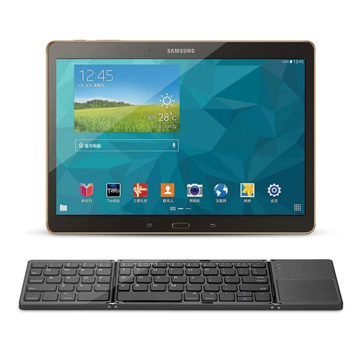 Stornfield | B033 Clavier sans fil Bluetooth rechargeable pliable 3 en 1 avec touchpad (Argent)