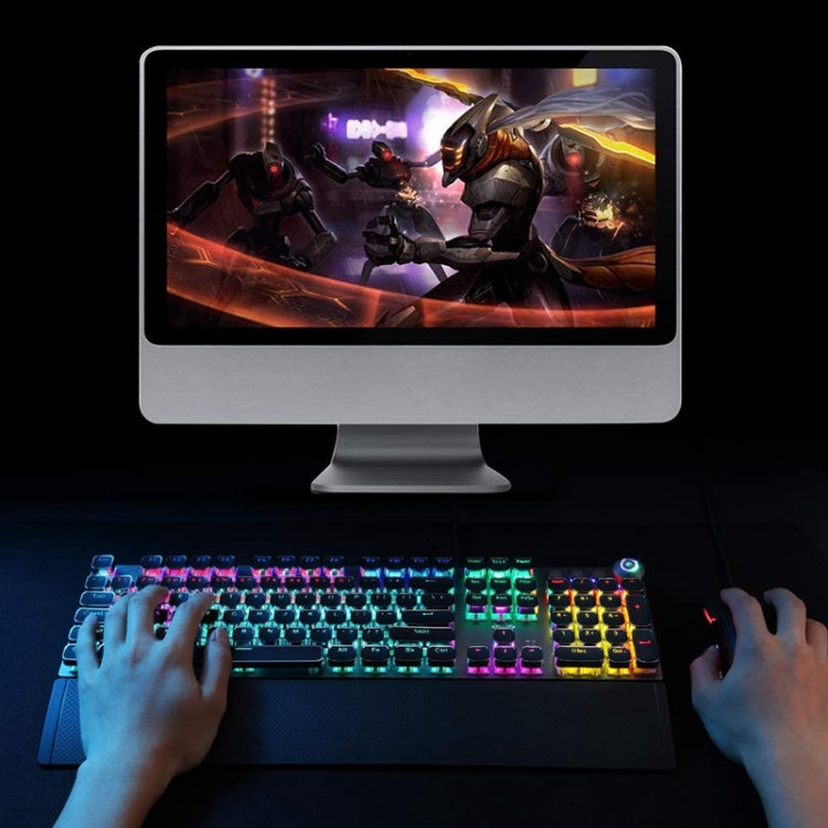 Stornfield | CLASSROOM F2088 108 Keys Mixed Plating Punk Mechanical Brown Switch Wired USB Gaming Keyboard with Metallic Keycap (Silver)