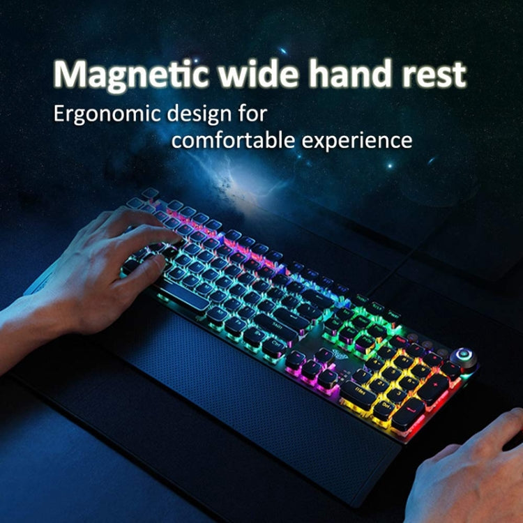 Stornfield | CLASSROOM F2088 108 Keys Mixed Plating Punk Mechanical Brown Switch Wired USB Gaming Keyboard with Metallic Keycap (Silver)