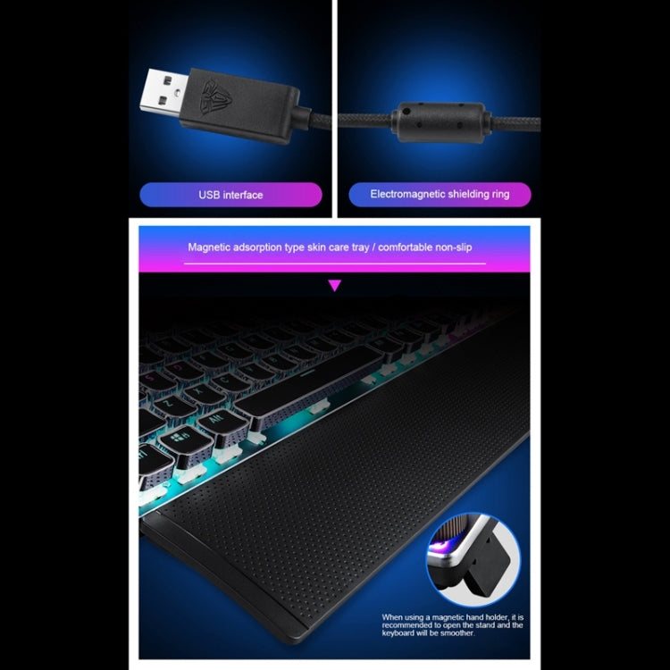 Stornfield | CLASSROOM F2088 108 Keys Mixed Plating Punk Mechanical Brown Switch Wired USB Gaming Keyboard with Metallic Keycap (Silver)