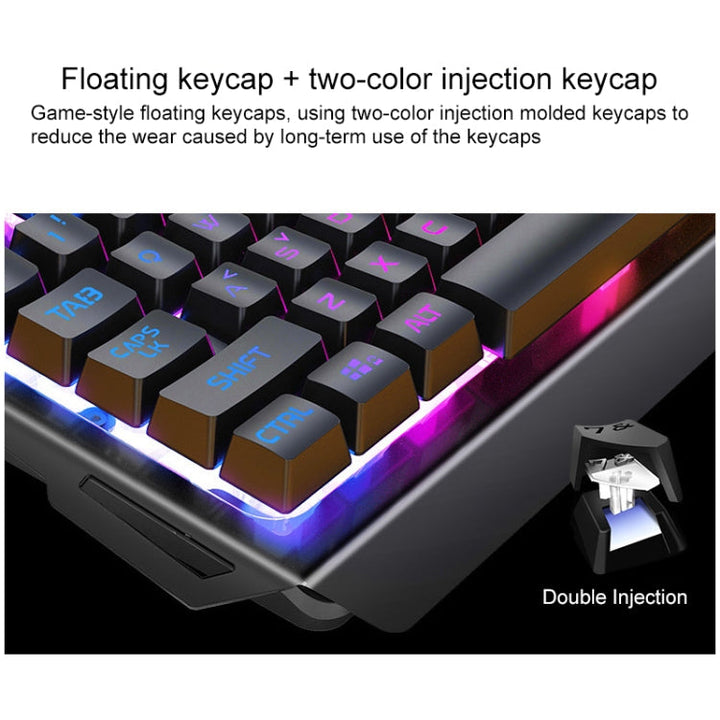 Stornfield | YINDIAO V2 Silent Mechanical Gaming Keyboard Mouse Combo (Black)