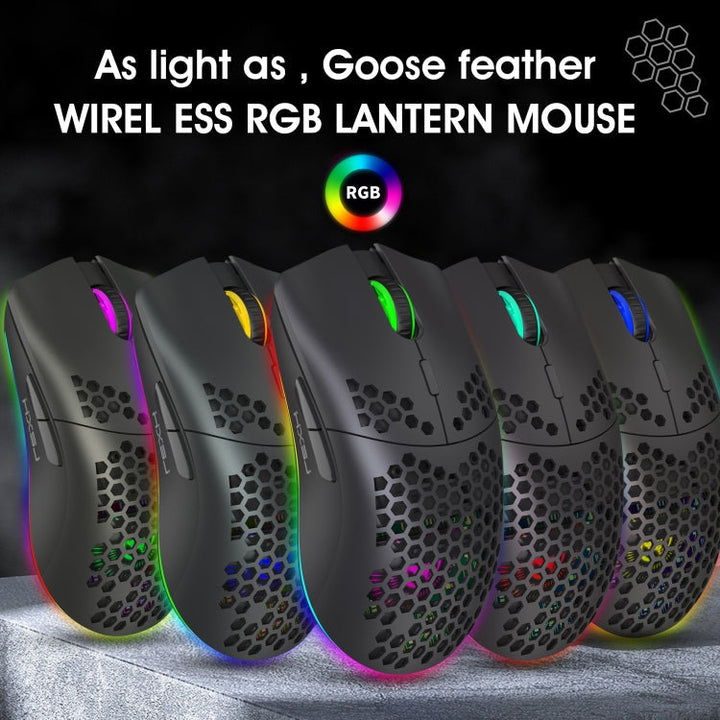 Stornfield | HXSJ T66 7 Button Wireless Programmable Gaming Mouse with Colorful Backlight (White)