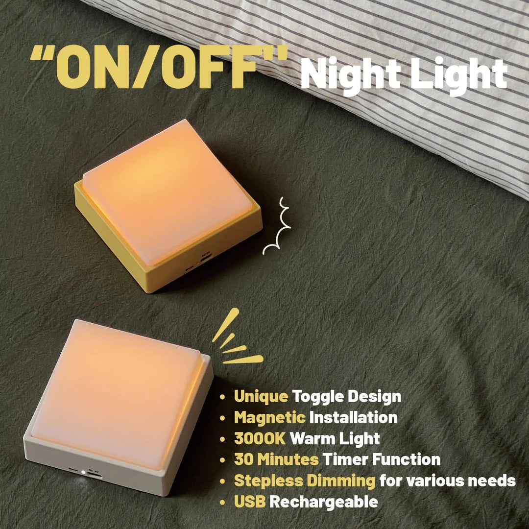 Stornfield | Wireless dimmable night light – Rechargeable with timer & magnet attachment