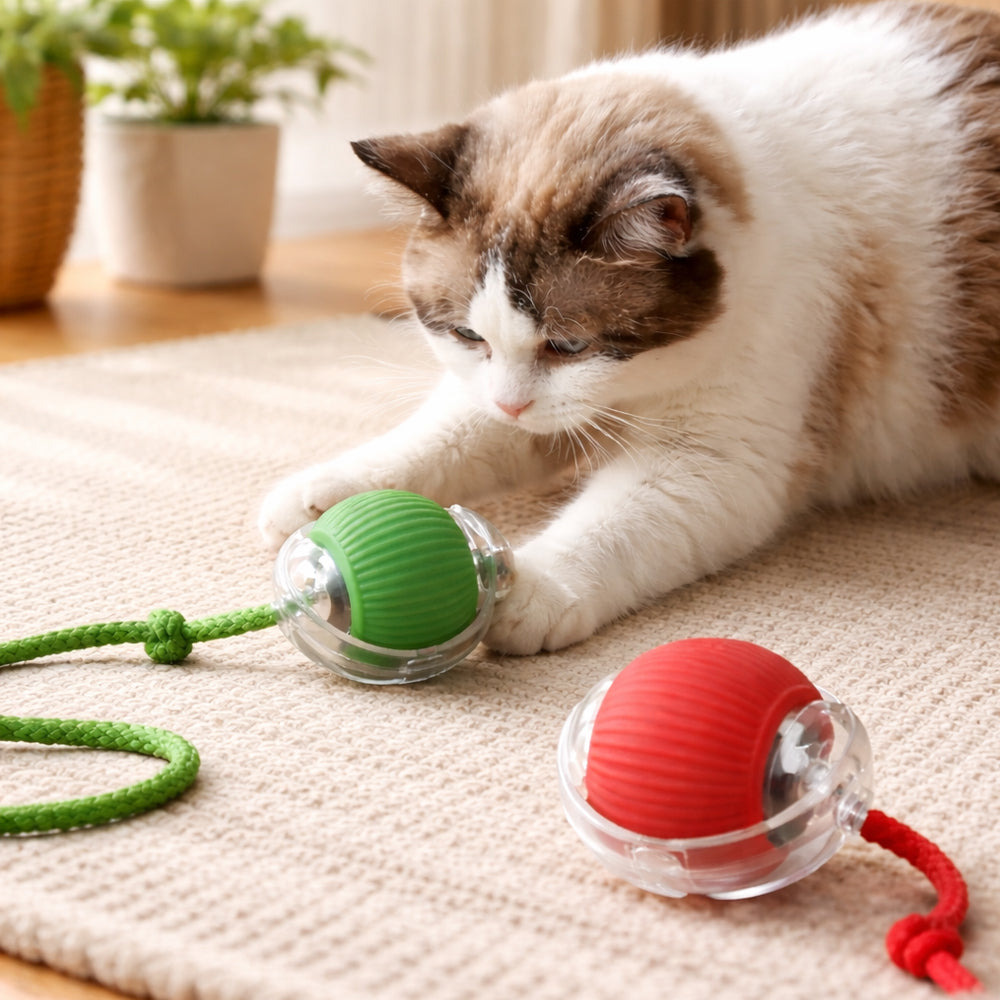 Smart interactive cat ball with string | Stornfield