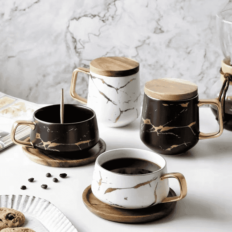 Kintsugi Nordic Ceramic Tall Mug | Stornfield