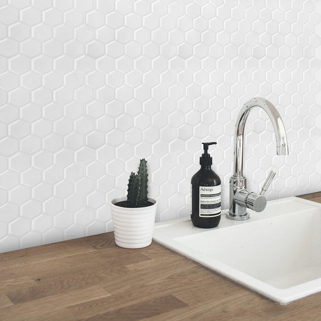 Self-adhesive tiles 10-piece set hexagon | Stornfield