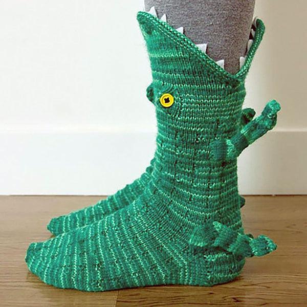 Knitted Crocodile Bite Socks Indoor Shoes | Stornfield