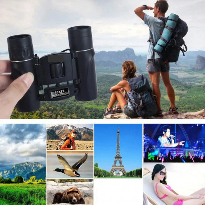 Folding binoculars 40x22 for travel and outdoor | Stornfield
