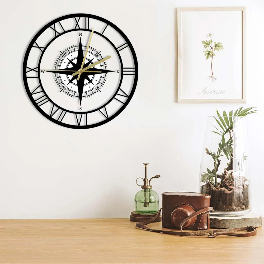 Stornfield | Nautical Compass Wall Clock