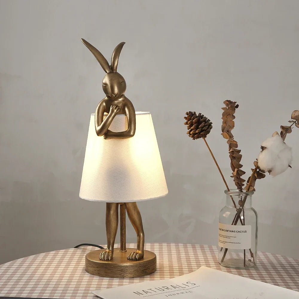 Rabbit Table Lamp – Dimmable LED Night Light in Modern Design for Kids' Room & Living Room | Stornfield