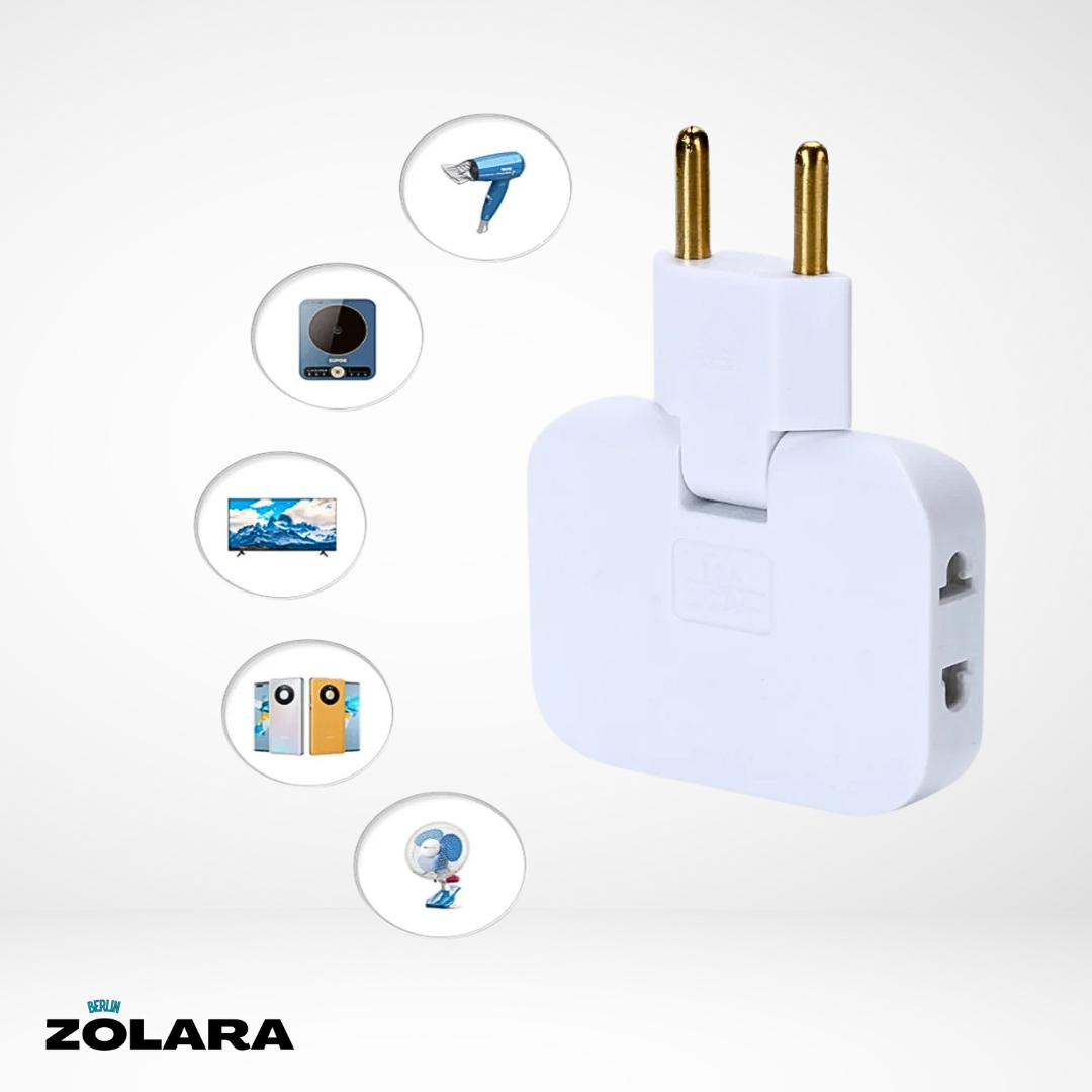 Rotatable EU Plug Adapter | Multi Power Sockets Eco (EU) | Stornfield