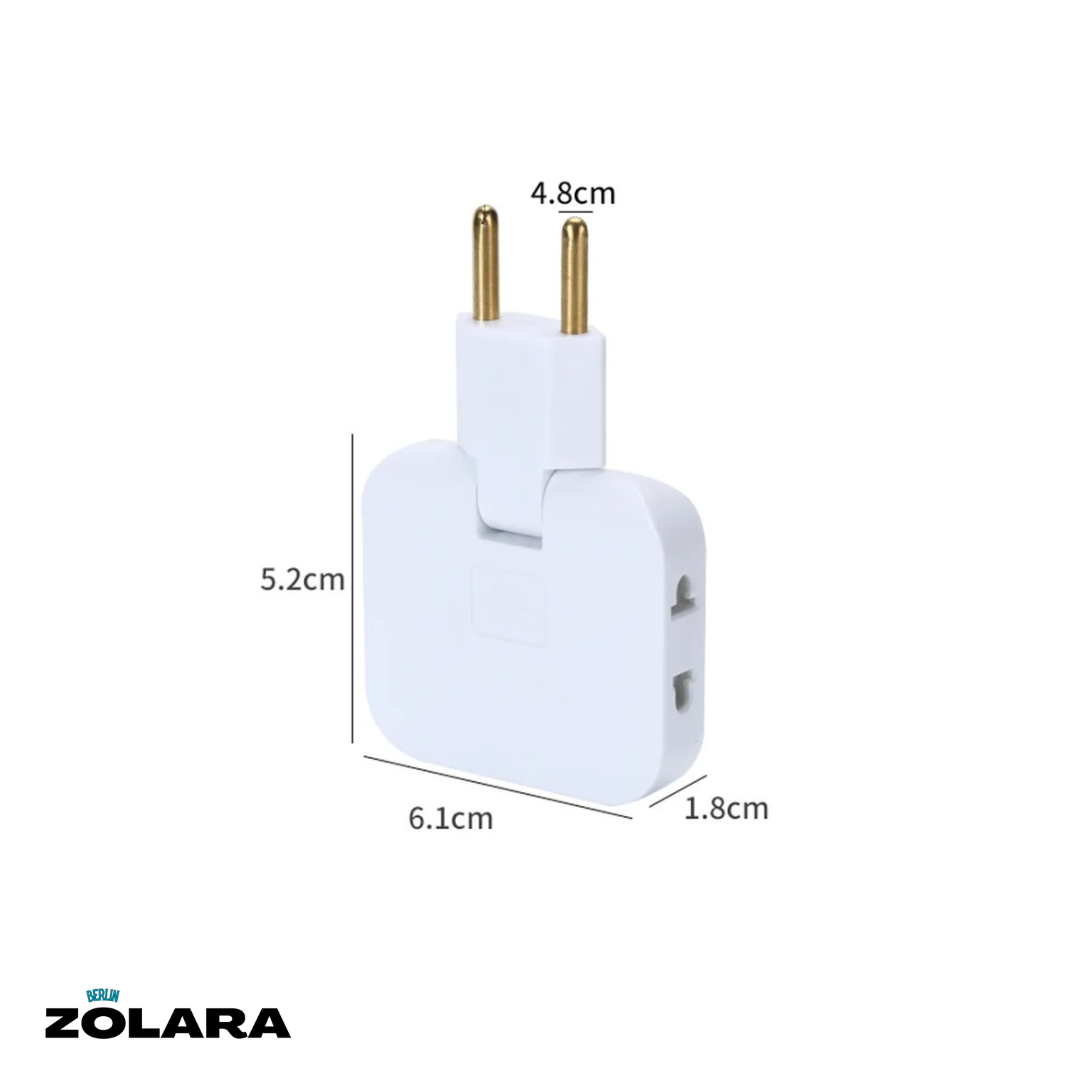 Rotatable EU Plug Adapter | Multi Power Sockets Eco (EU) | Stornfield