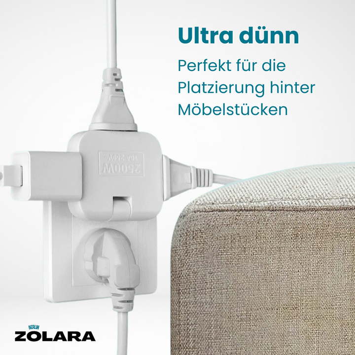 Rotatable EU Plug Adapter | Multi Power Sockets Eco (EU) | Stornfield