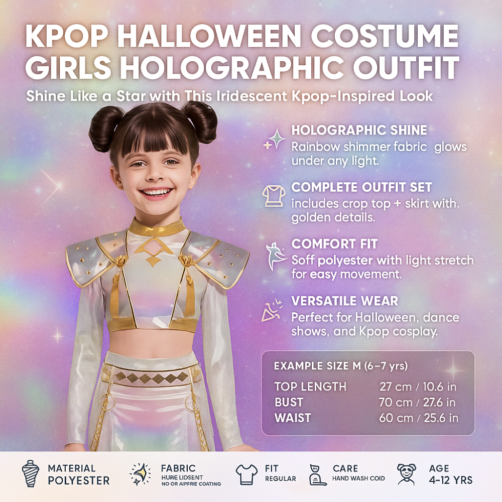 Stornfield | Kpop Halloween Costume Girls Holographic Outfit
