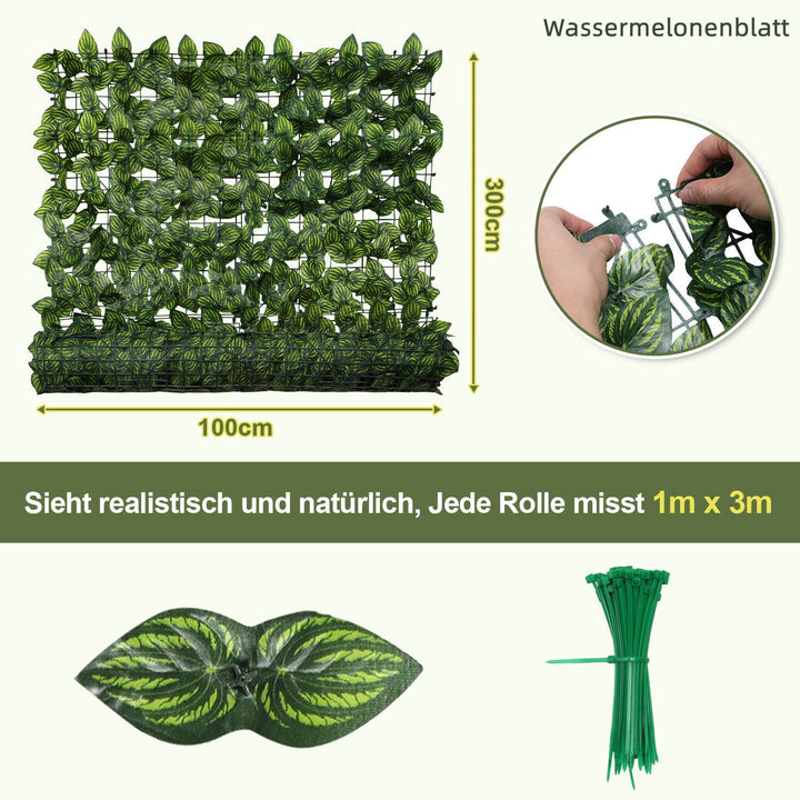 Artificial Ivy Hedge Privacy Screen 1x3m | Stornfield