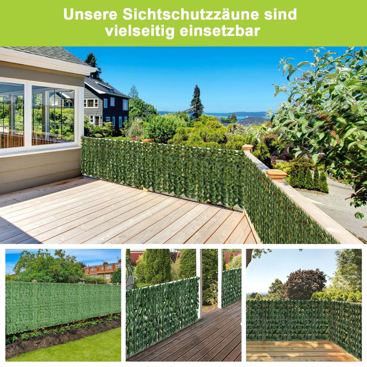 Artificial Ivy Hedge Privacy Screen 1x3m | Stornfield