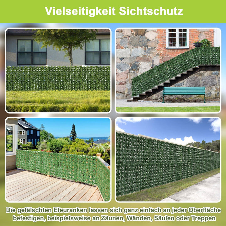 Artificial Ivy Hedge Privacy Screen 1x3m | Stornfield