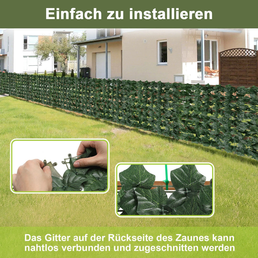 Artificial Ivy Hedge Privacy Screen 1x3m | Stornfield