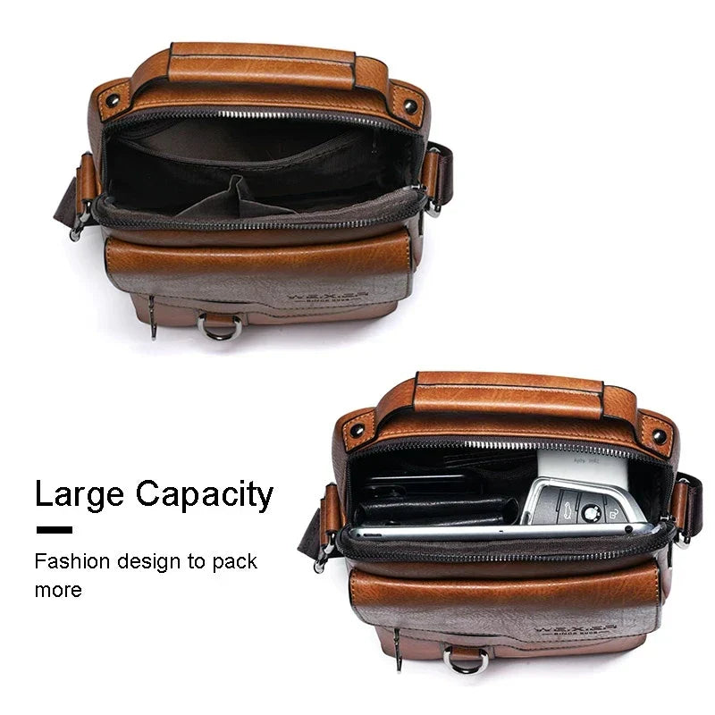 Stornfield | Men's Genuine Leather Shoulder Bag | Durable, Adjustable Strap & Ideal for Work or Leisure