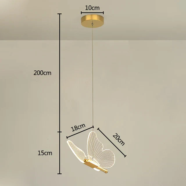 LED Butterfly Hanging Lamp - Modern Design for Children's Room | Stornfield