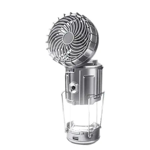 Camping Lantern with Fan & Power Bank | Solar & Rechargeable LED Light | Portable Outdoor Gear | Stornfield