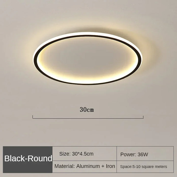 Scandinavian Round Ceiling Lamp - NordicGlow | Stornfield