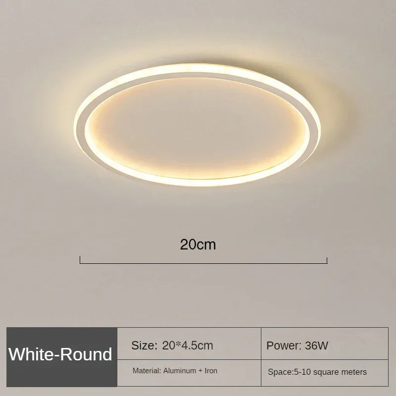 Scandinavian Round Ceiling Lamp - NordicGlow | Stornfield