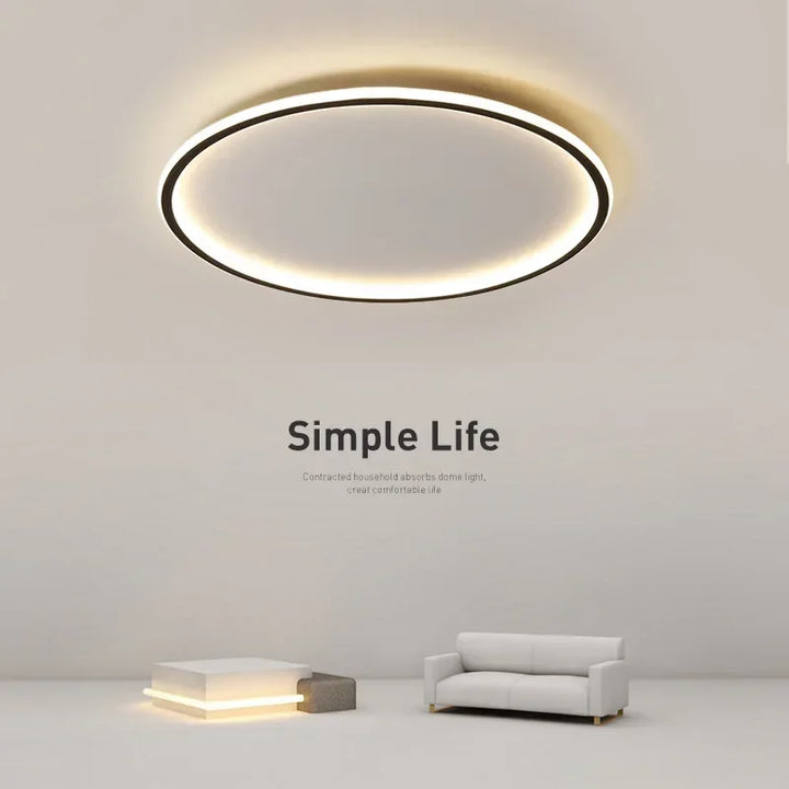 Scandinavian Round Ceiling Lamp - NordicGlow | Stornfield