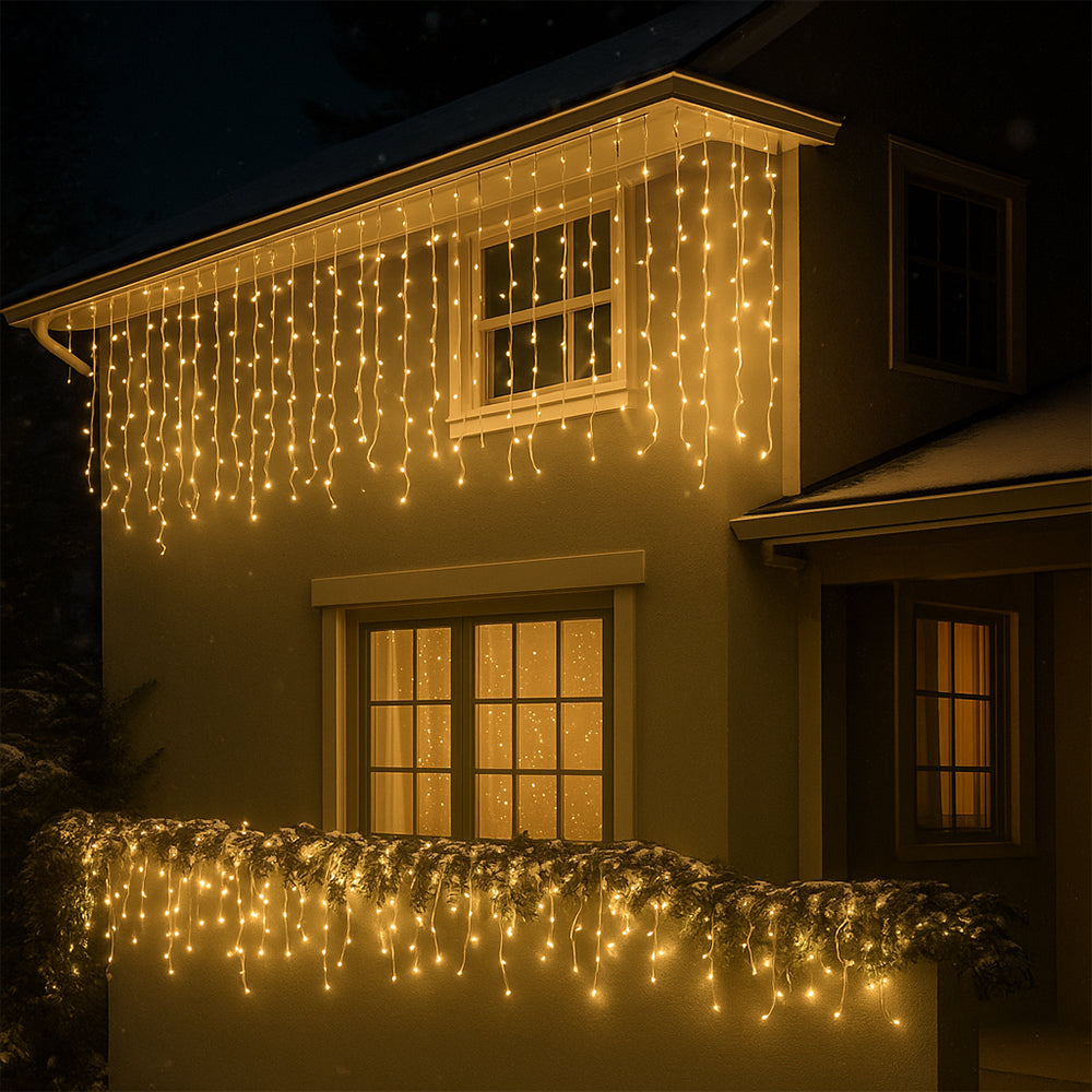 Fairy lights with icicles 95 LED 3 meters, warm white | Stornfield