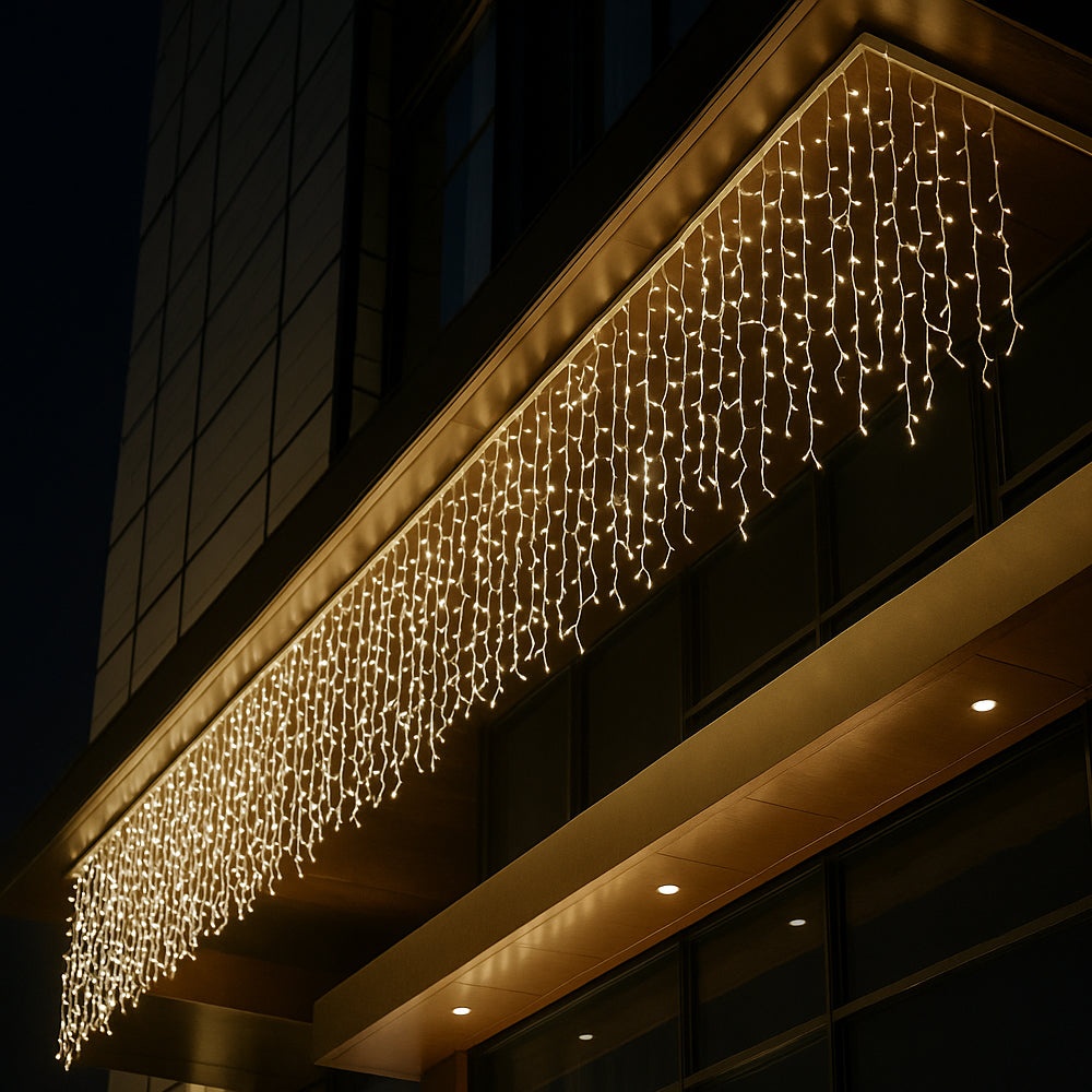 Fairy lights with icicles 95 LED 3 meters, warm white | Stornfield