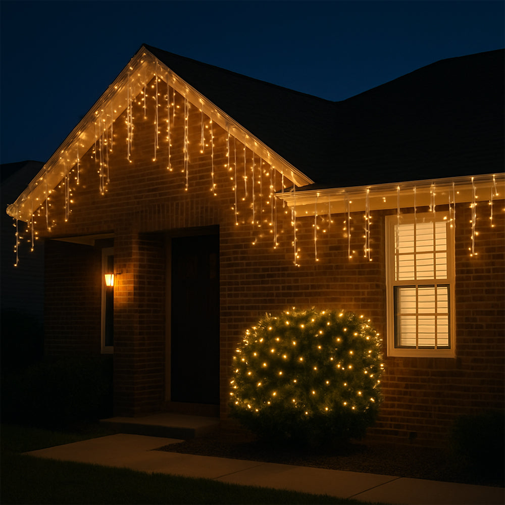 Fairy lights with icicles 95 LED 3 meters, warm white | Stornfield