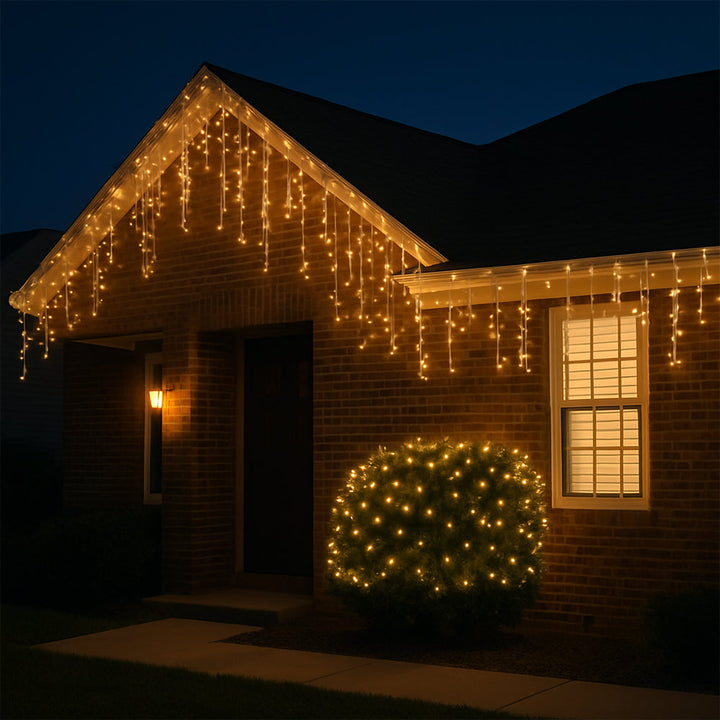 Fairy lights with icicles 95 LED 3 meters, warm white | Stornfield